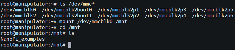 Рис. 3.6. Монтирование раздела с картой microSD