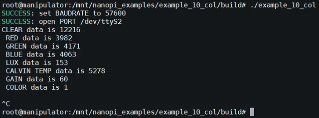 Рис. 6.10. Пример выполнения проекта «example_10_col»